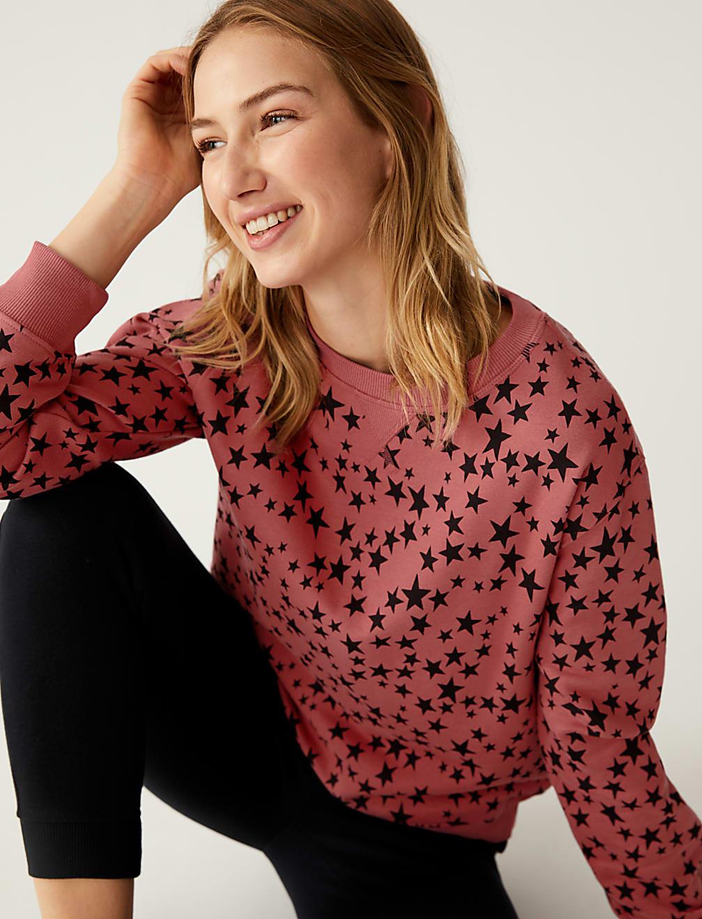 bluza wzór gwiazdki T41-3449C-F8