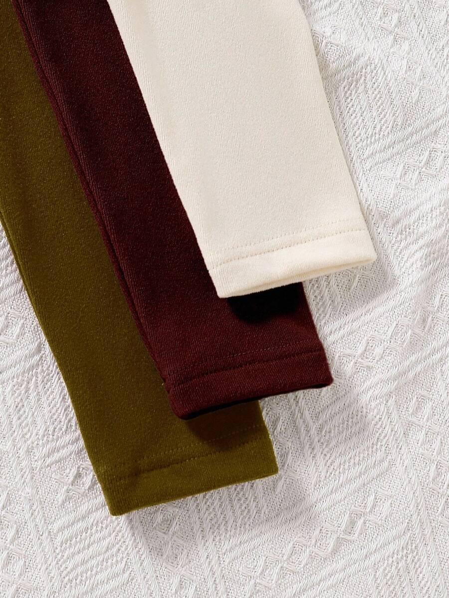 bluzka z długim rękawem półgolf 3-pack