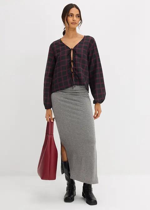 bluzka oversize w kratkę