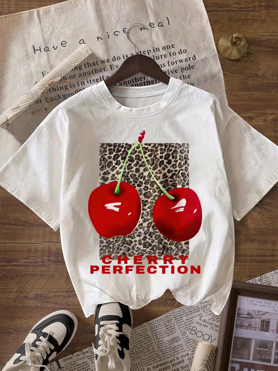 T-SHIRT DAMSKI Z NADRUKIEM