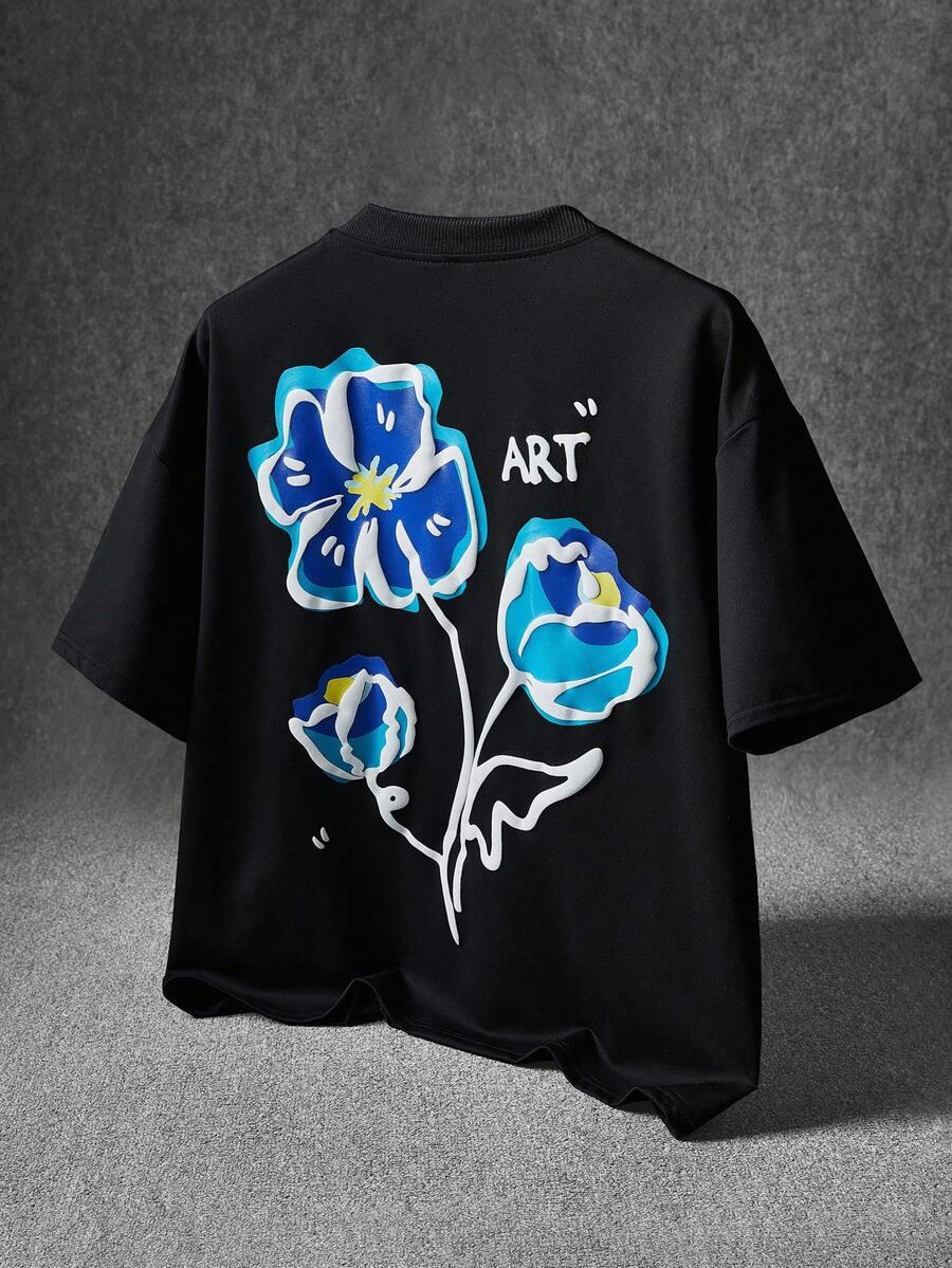 CZARNY T-SHIRT PRINT