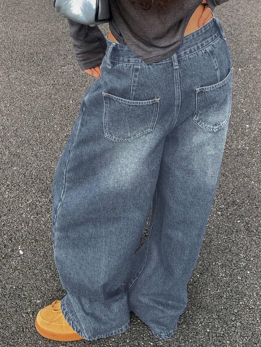 SPODNIE JEANS SZEROKIE NOGAWKI