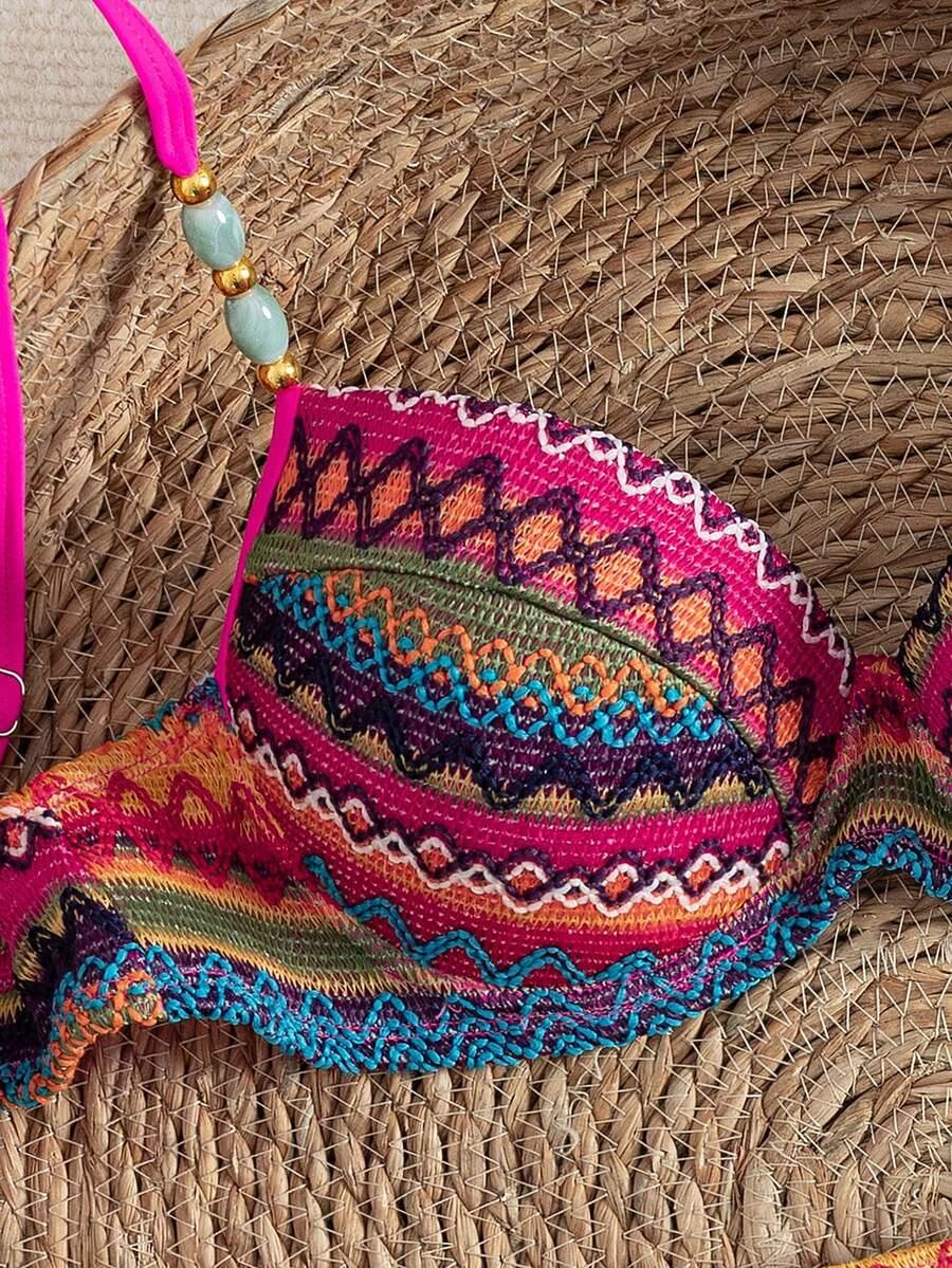 HAFTOWANE BIKINI DWUCZĘŚCIOWE