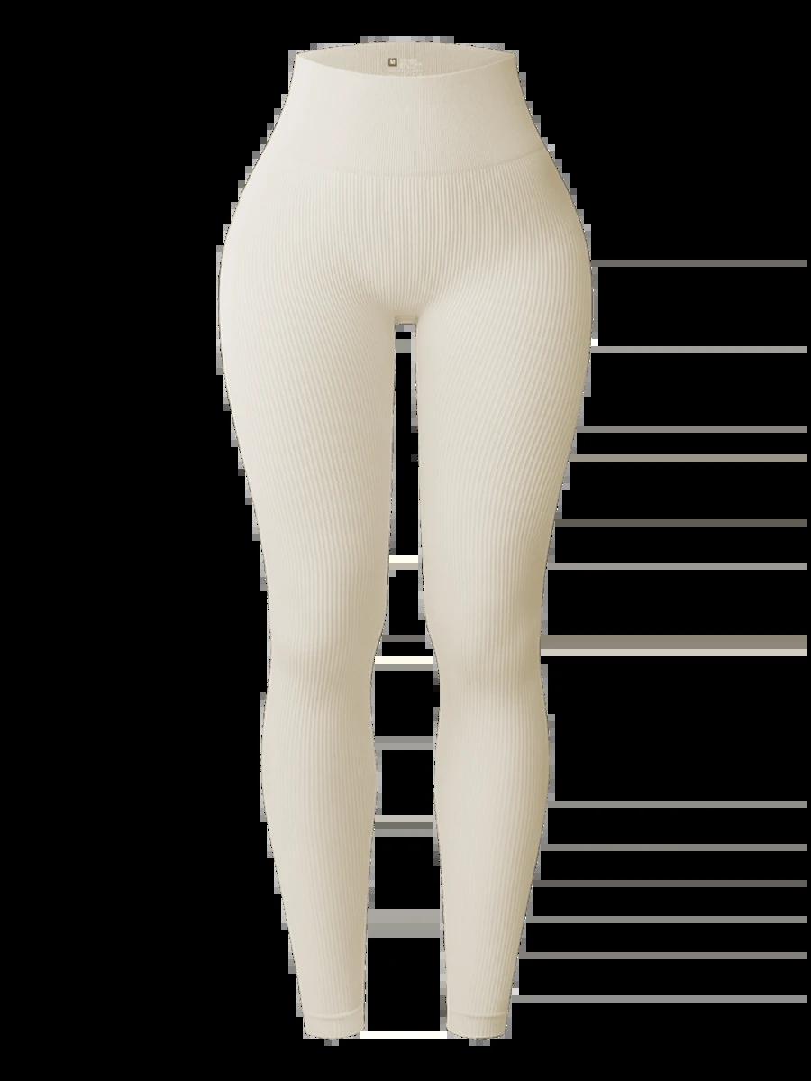 prążkowane bezszwowe legginsy