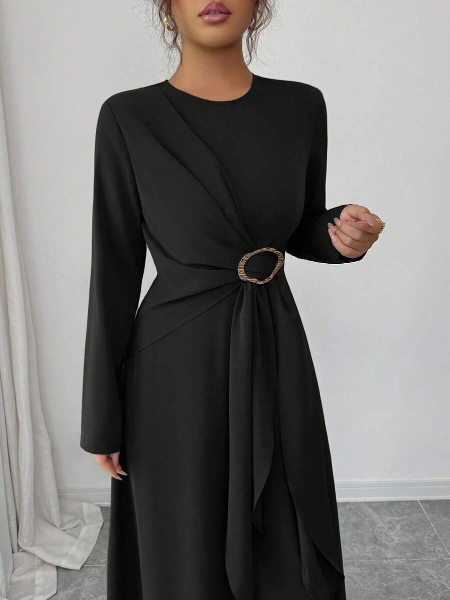 CZARNA SUKIENKA MAXI