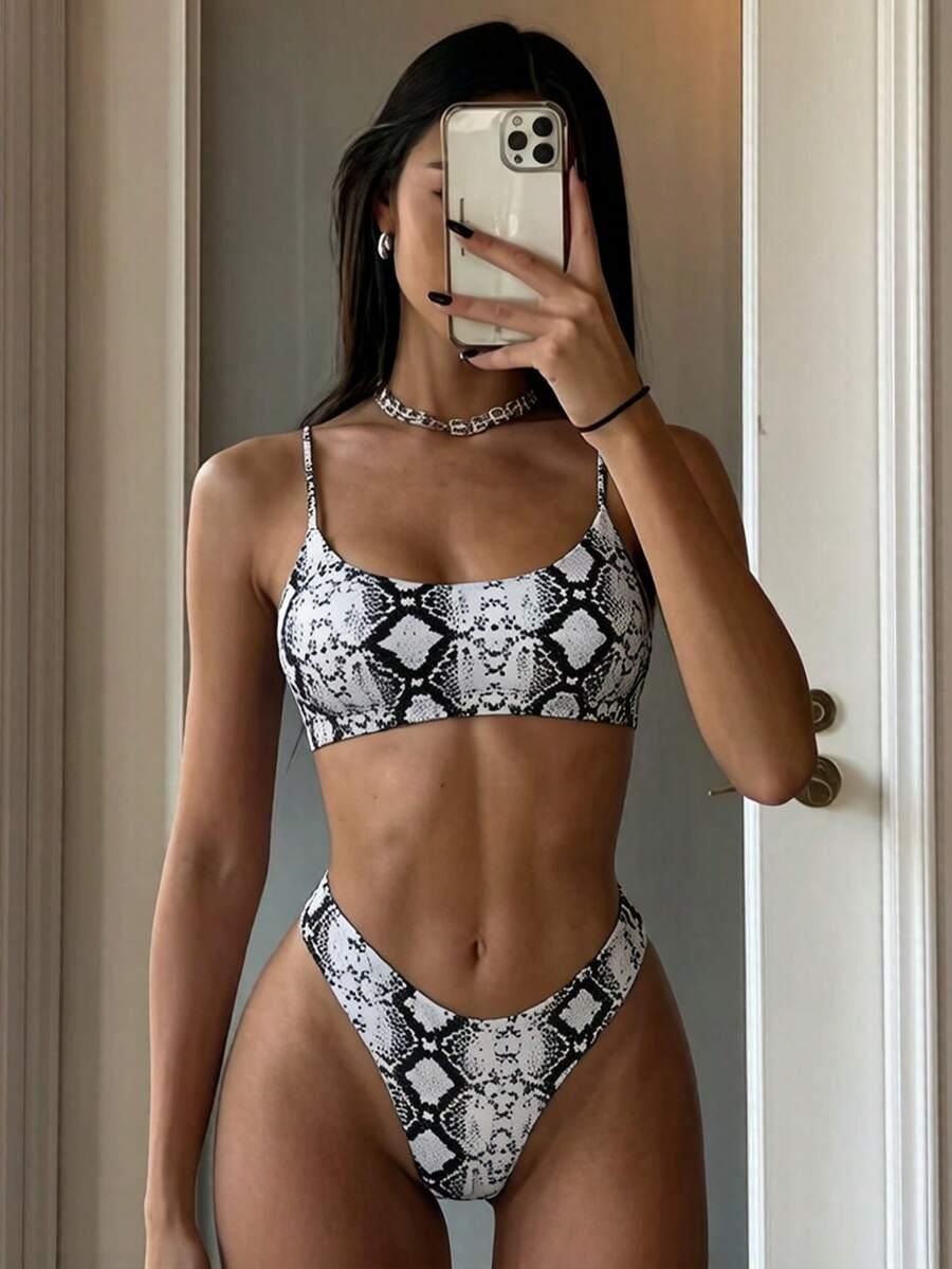 DWUCZĘŚCIOWY STRÓJ KĄPIELOWY ANIMAL PRINT