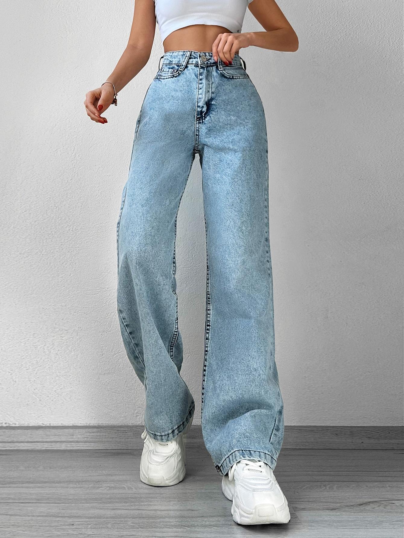 PROSTE SPODNIE JEANS WYSOKI STAN