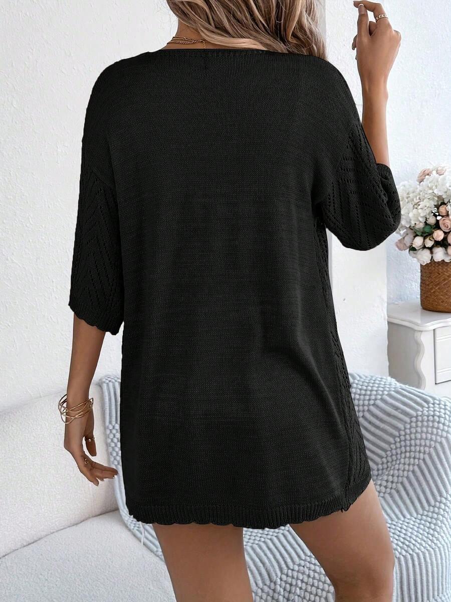 CZARNY SWETER KARDIGAN