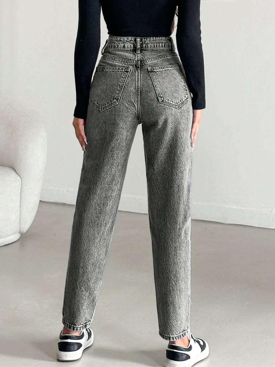 SZARE SPODNIE JEANS