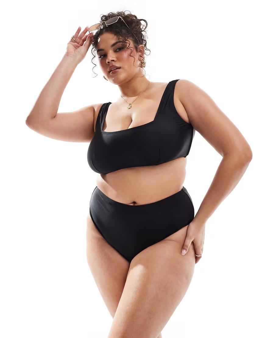 CZARNY GŁADKI DÓŁ OD BIKINI 