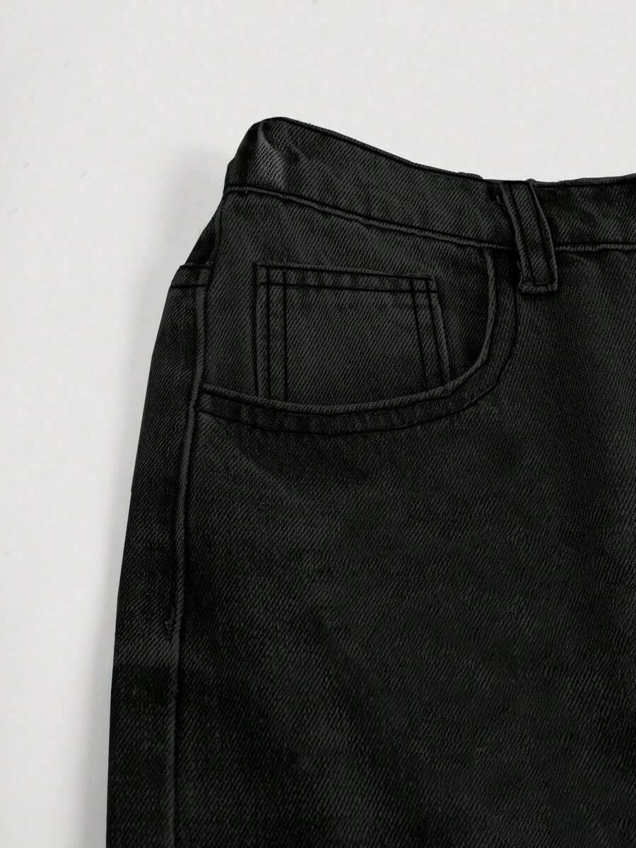 CZARNE SPODNIE JEANS