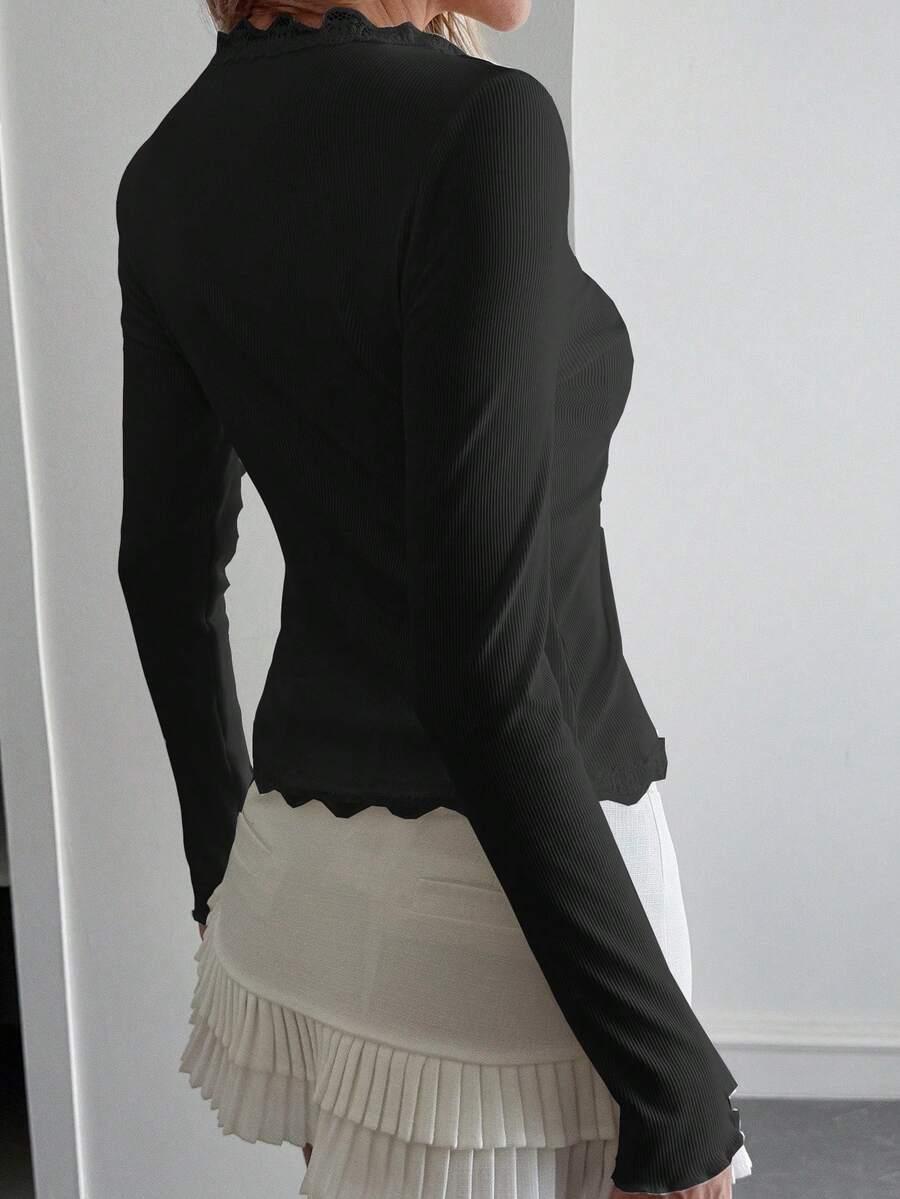 CZARNY SWETEREK CASUAL