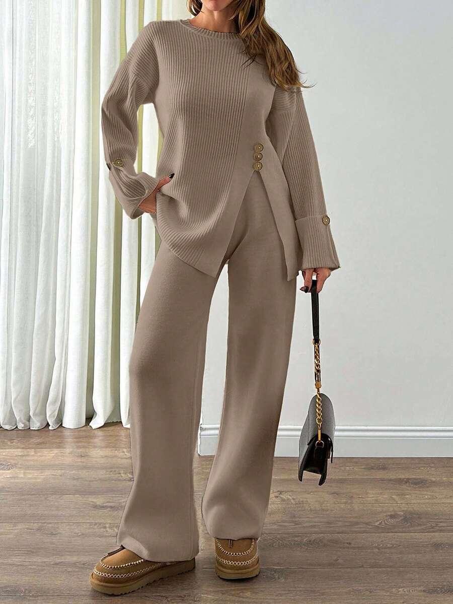 SWETER SPODNIE KOMPLET