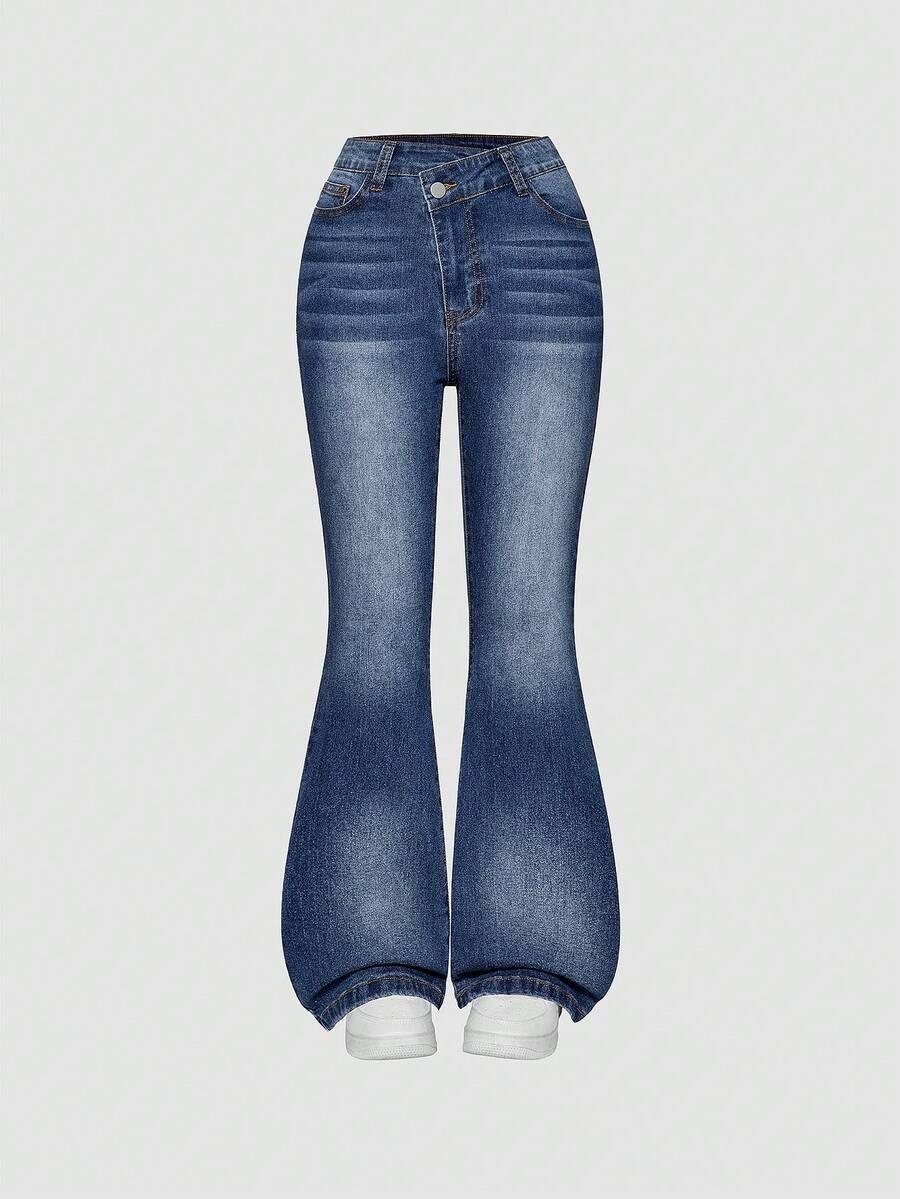niebieskie jeansy casual