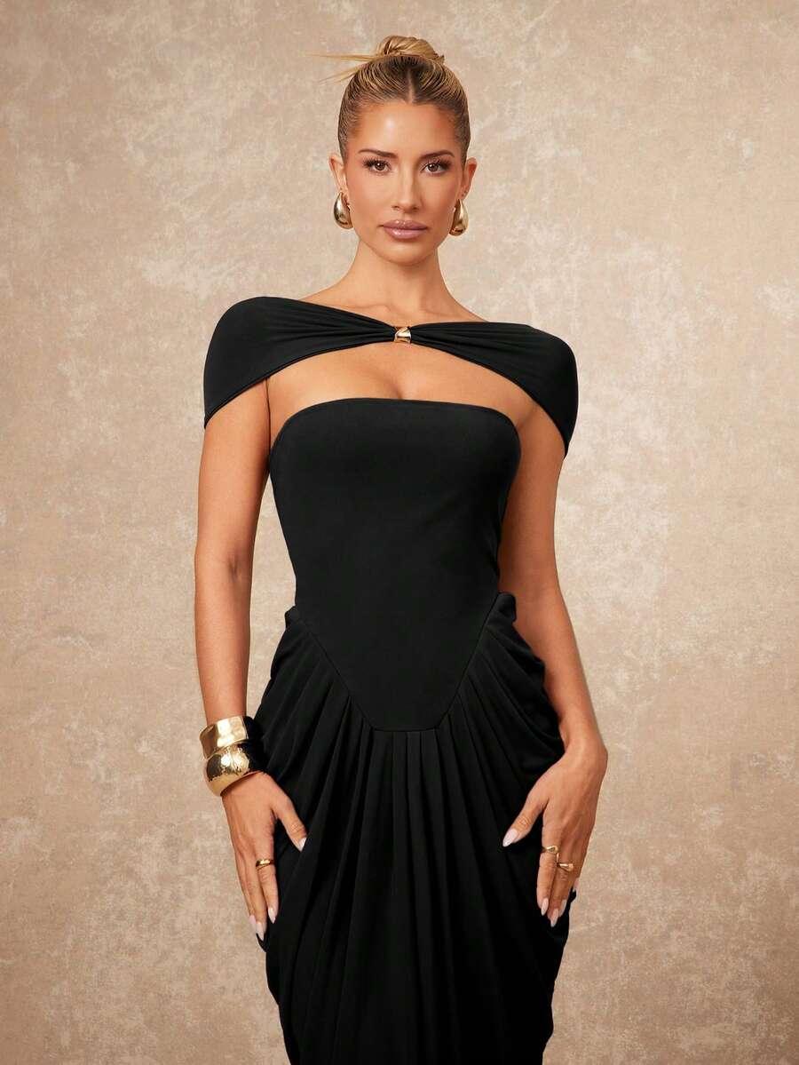 czarna maxi sukienka 