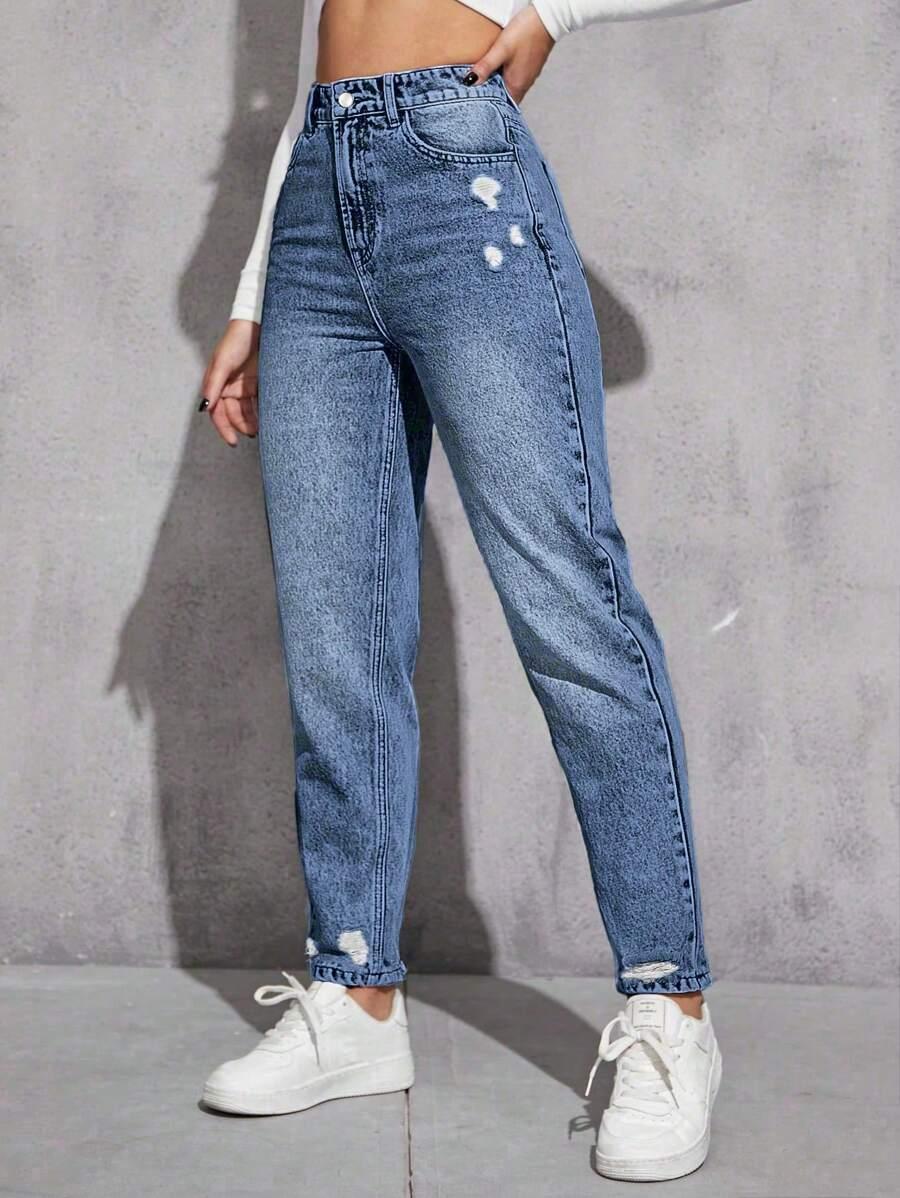 SPODNIE JEANS PRZETARCIA