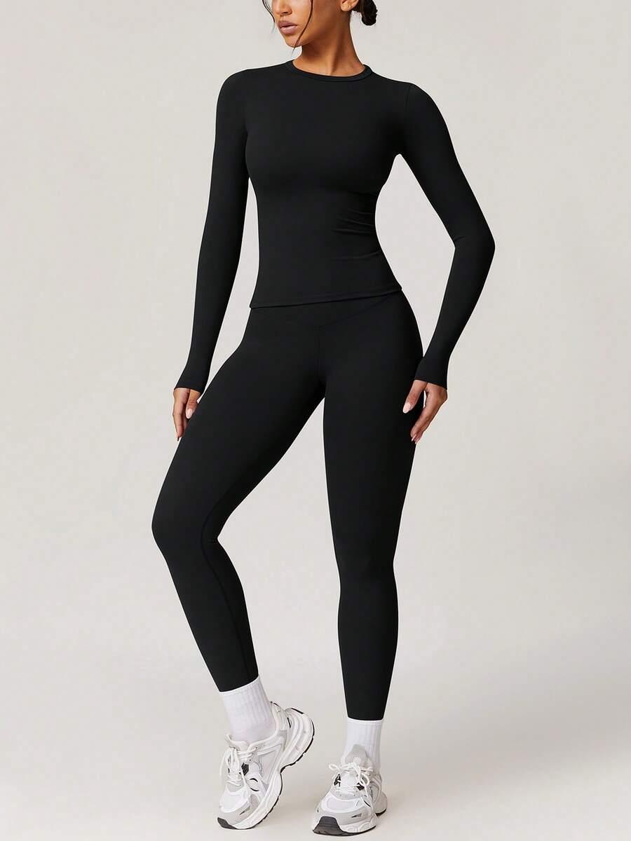 CZARNE SPORTOWE LEGGINSY