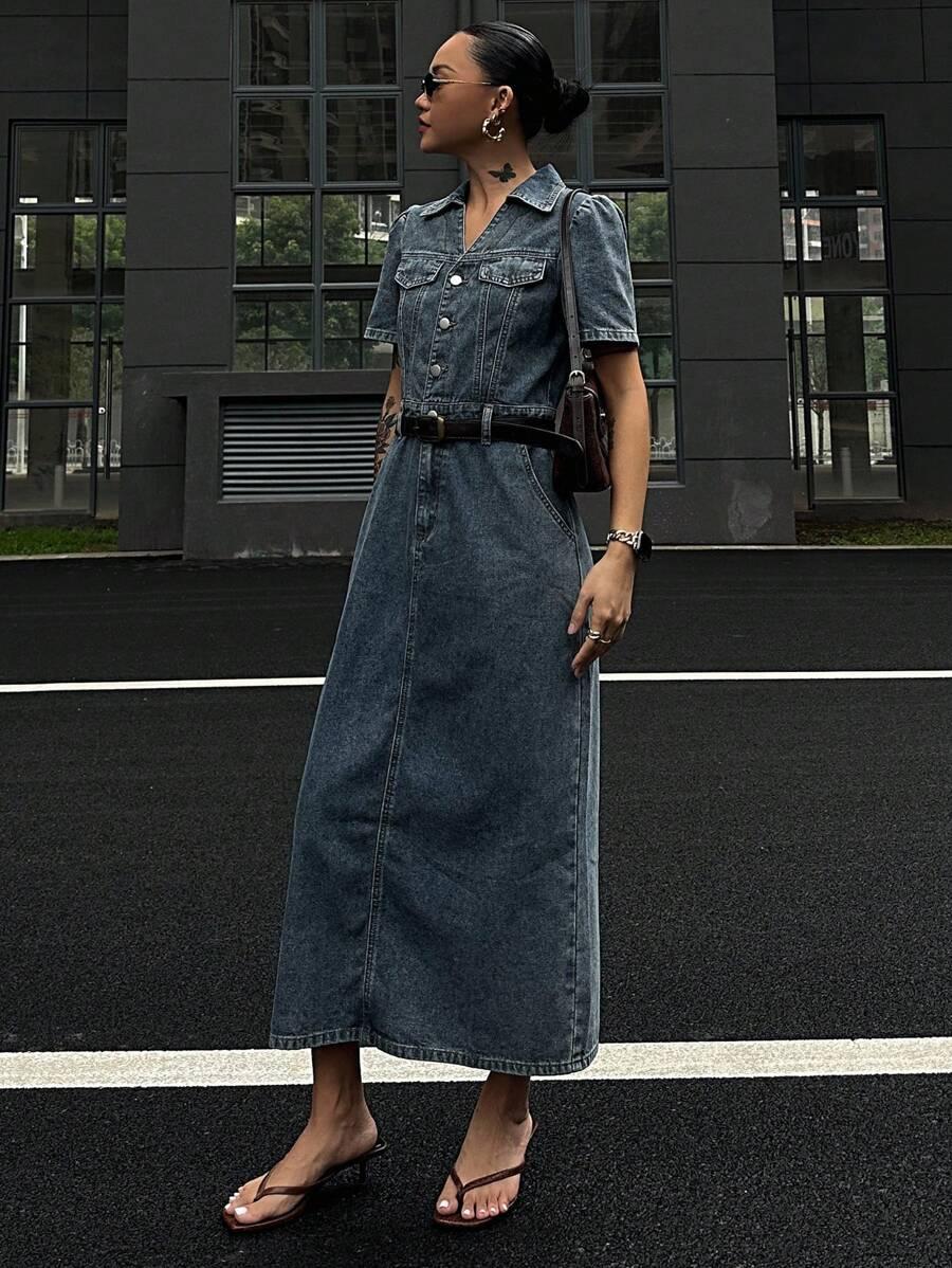 JEANSOWA MAXI SUKIENKA