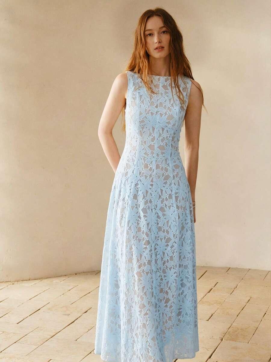 NIEBIESKA MAXI SUKIENKA