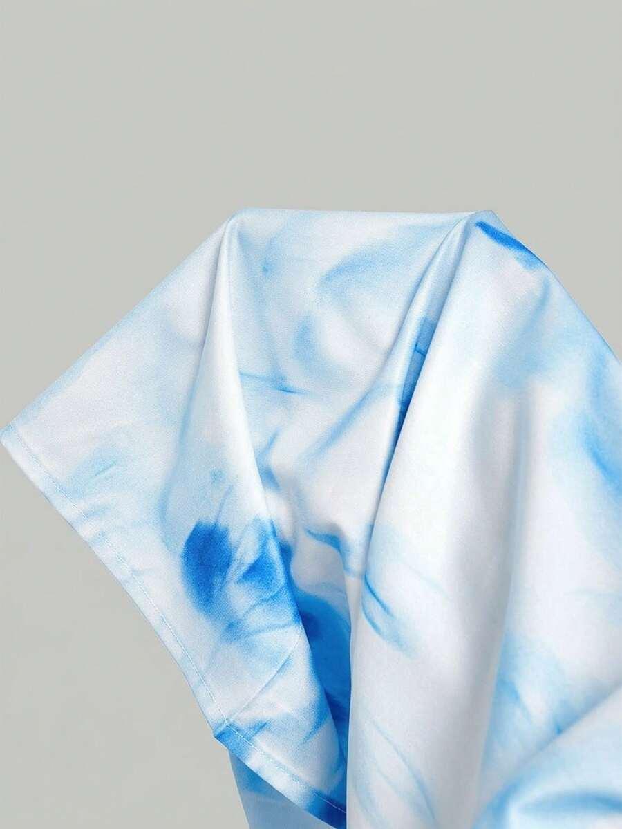 niebieska maxi sukienka