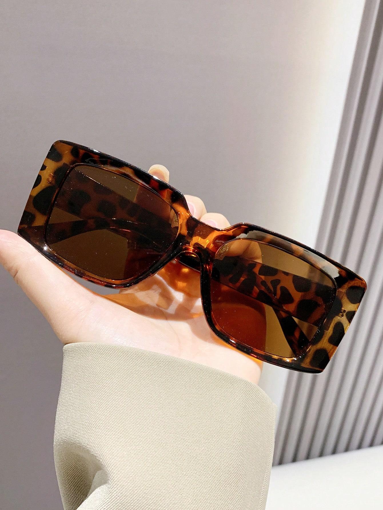 okulary przeciwsłoneczne leopard print