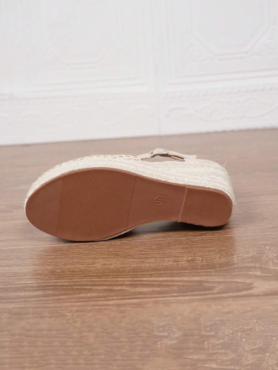 BEŻOWE CZÓŁENKA ESPADRYLE KOTURNY