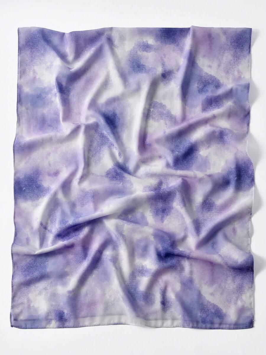 fioletowa chusta tie-dye