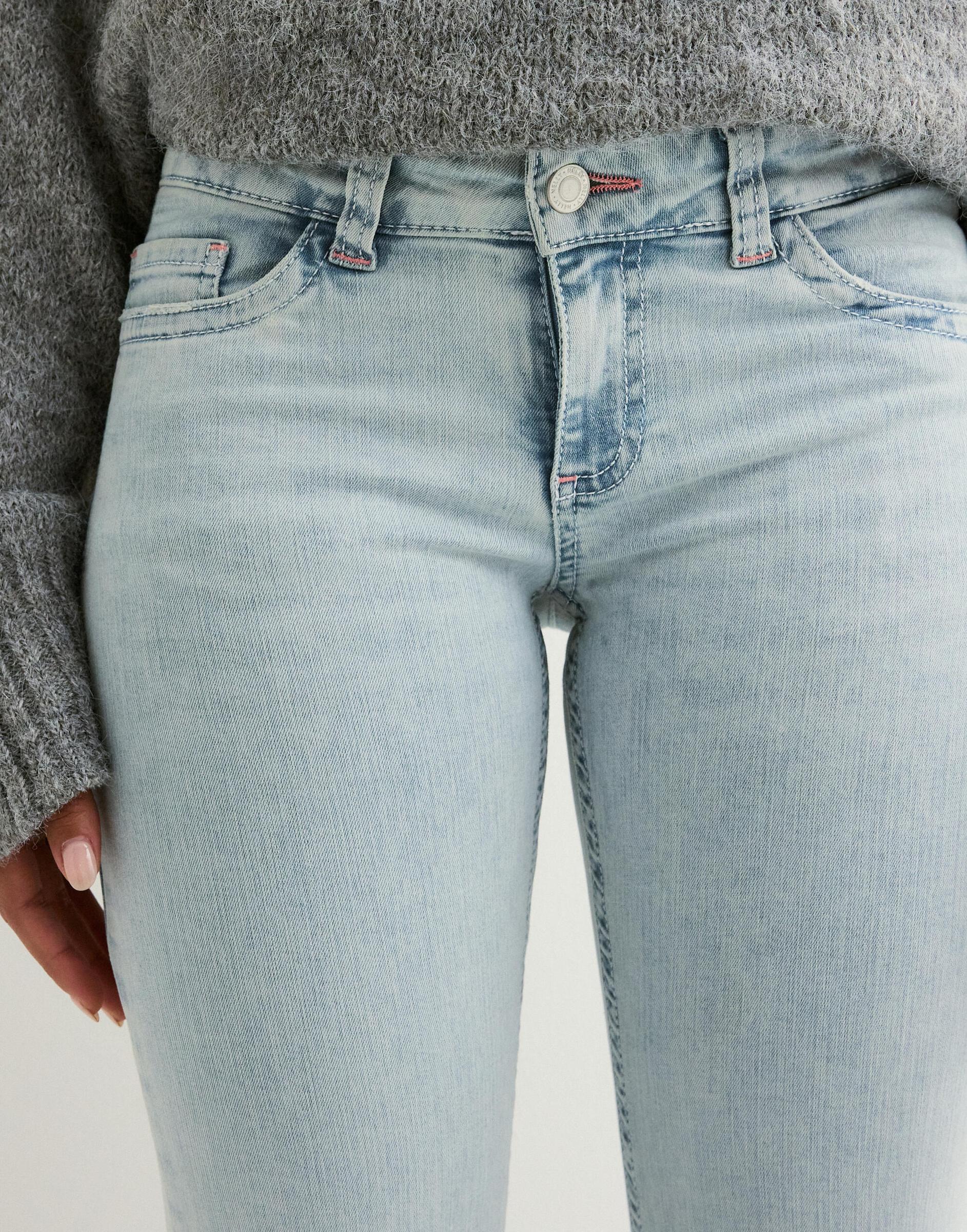 SPODNIE JEANS BOOTCUT DZIURY