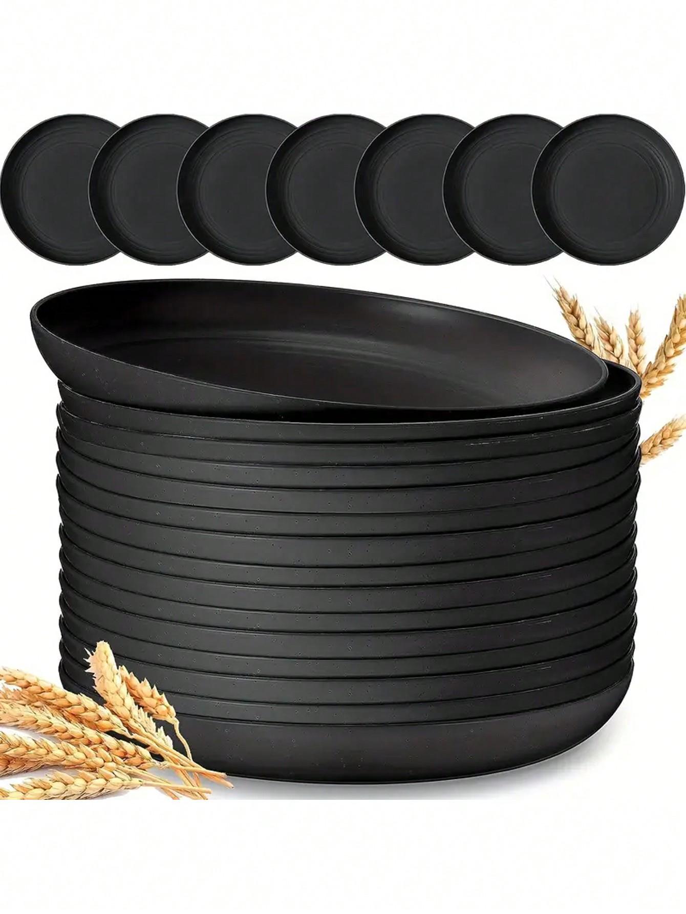 czarny talerz 8-pack