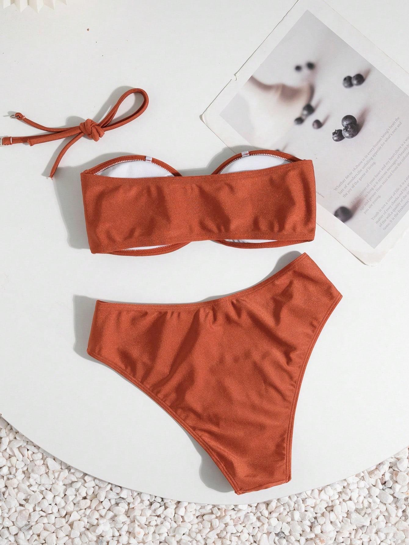 brązowy dół od bikini