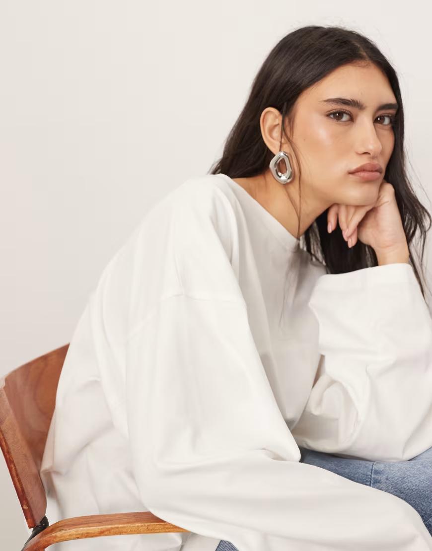 BIAŁA BLUZKA OVERSIZE