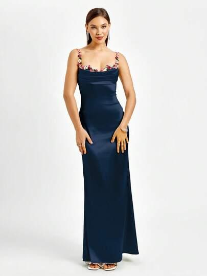 NIEBIESKA SUKIENKA MAXI