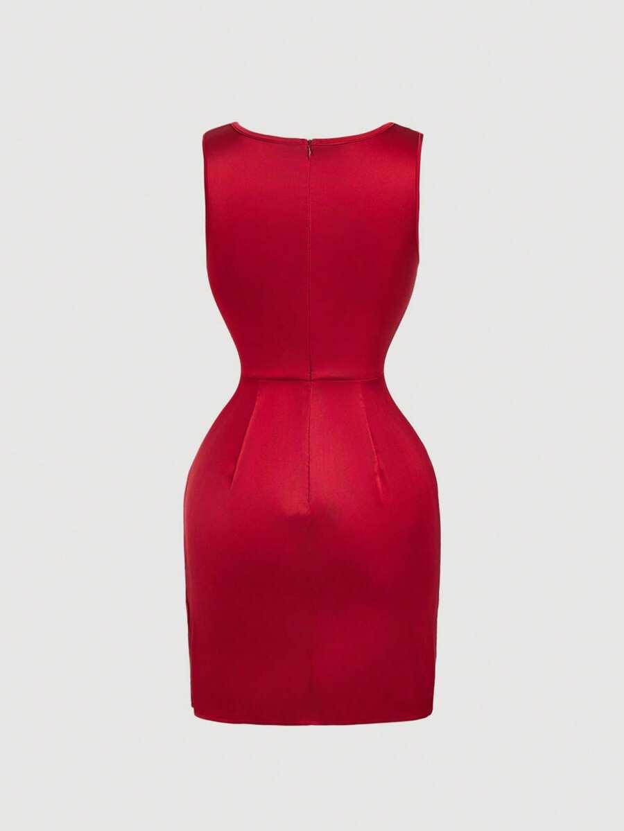 czerwona mini sukienka