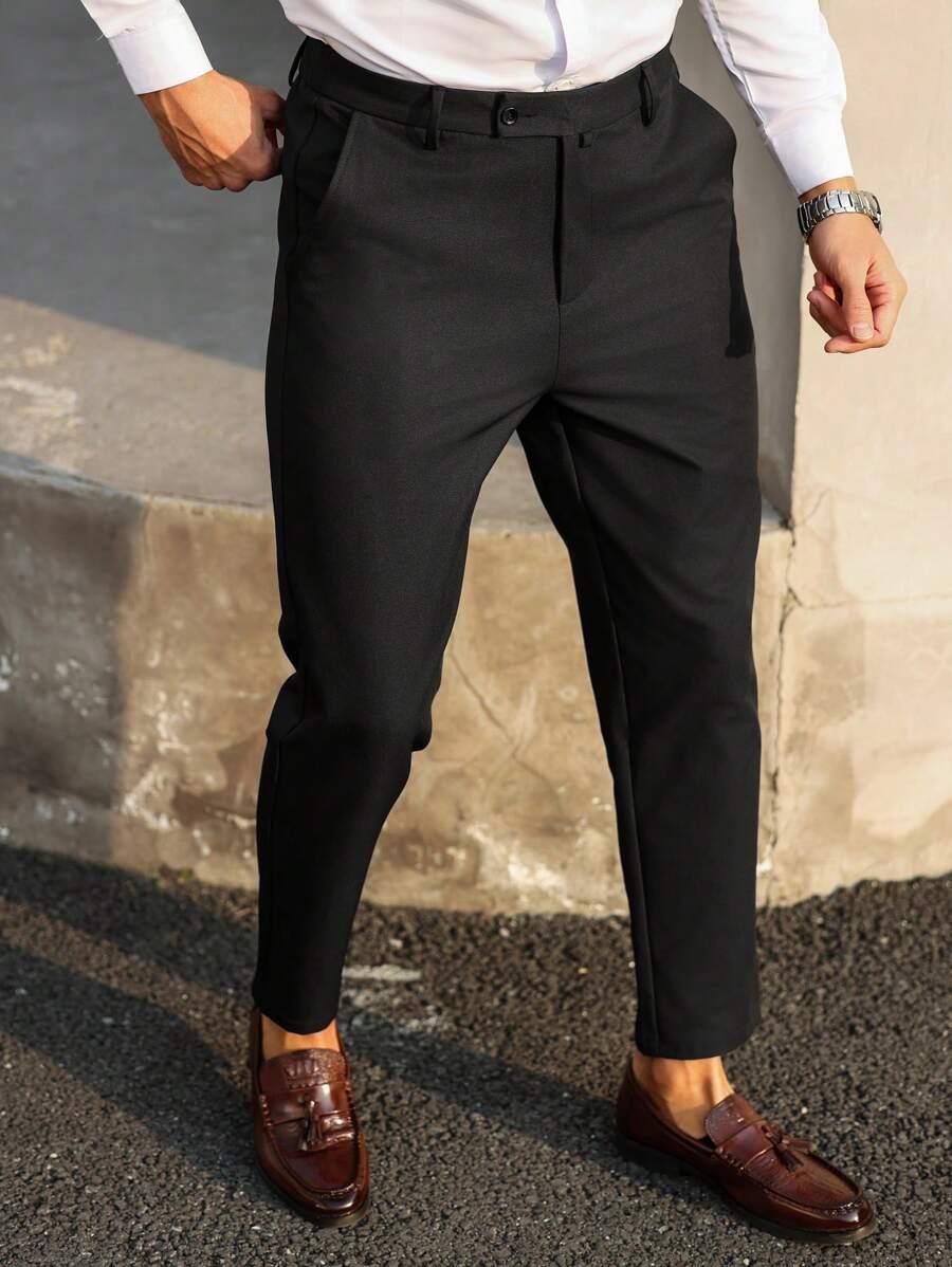 CZARNE ELEGANCKIE SPODNIE