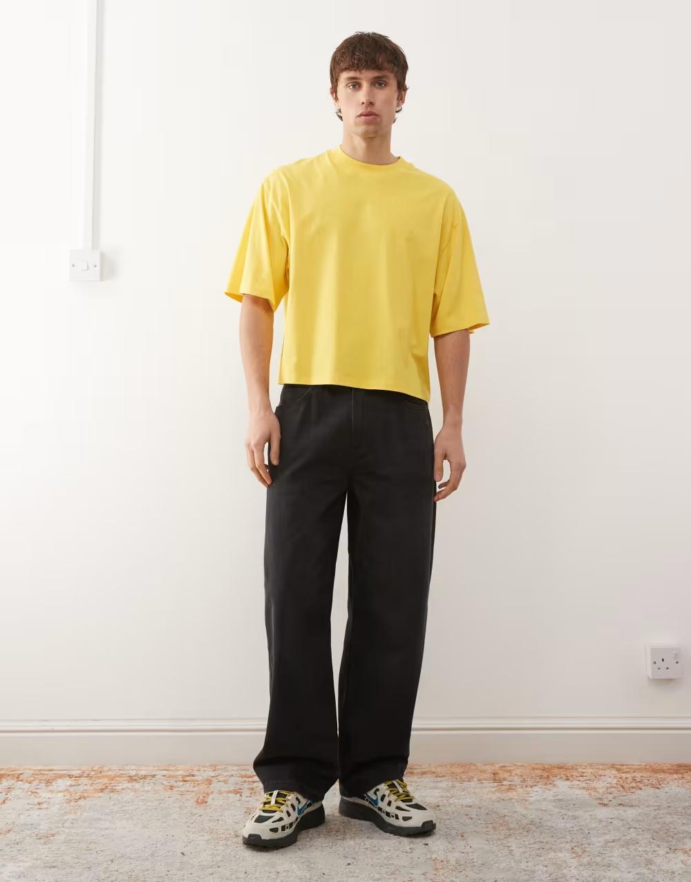 żółty t-shirt oversize
