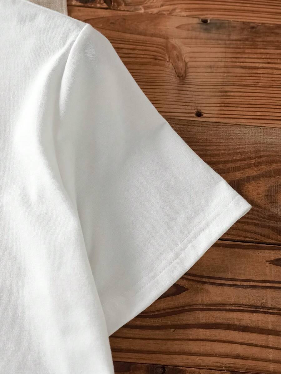 BIAŁY T-SHIRT PRINT