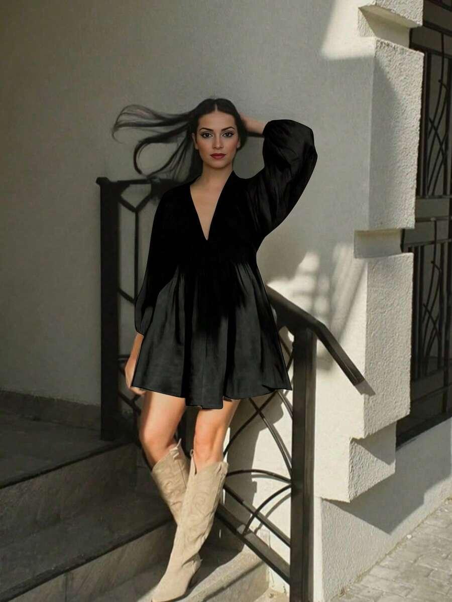 czarna mini sukienka