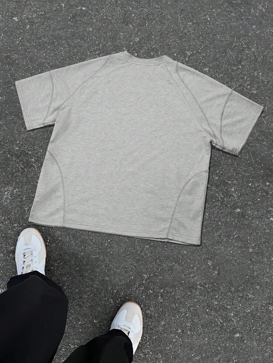 T-SHIRT MĘSKI Z OKRĄGŁYM DEKOLTEM