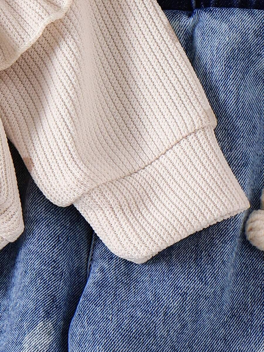 sweter spodnie komplet kwiaty 