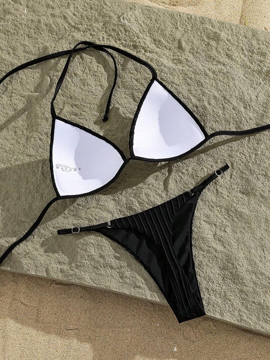 CZARNY DÓŁ OD BIKINI STRINGI