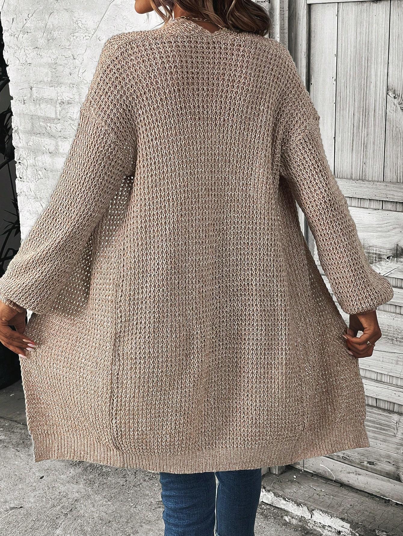BEŻOWY SWETER KARDIGAN