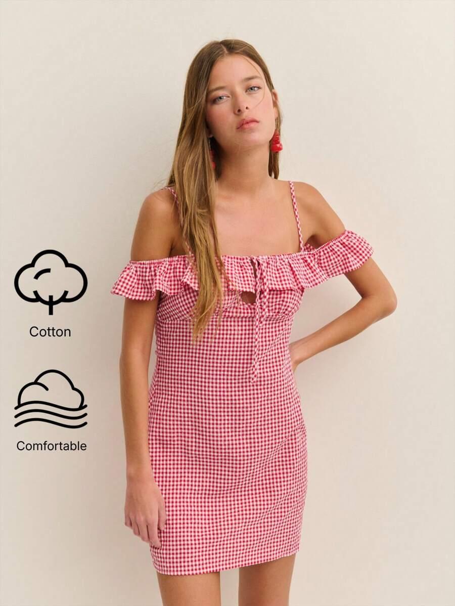 CZERWONA MINI SUKIENKA