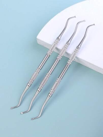 stalowe patyczki do manicure 3-pack
