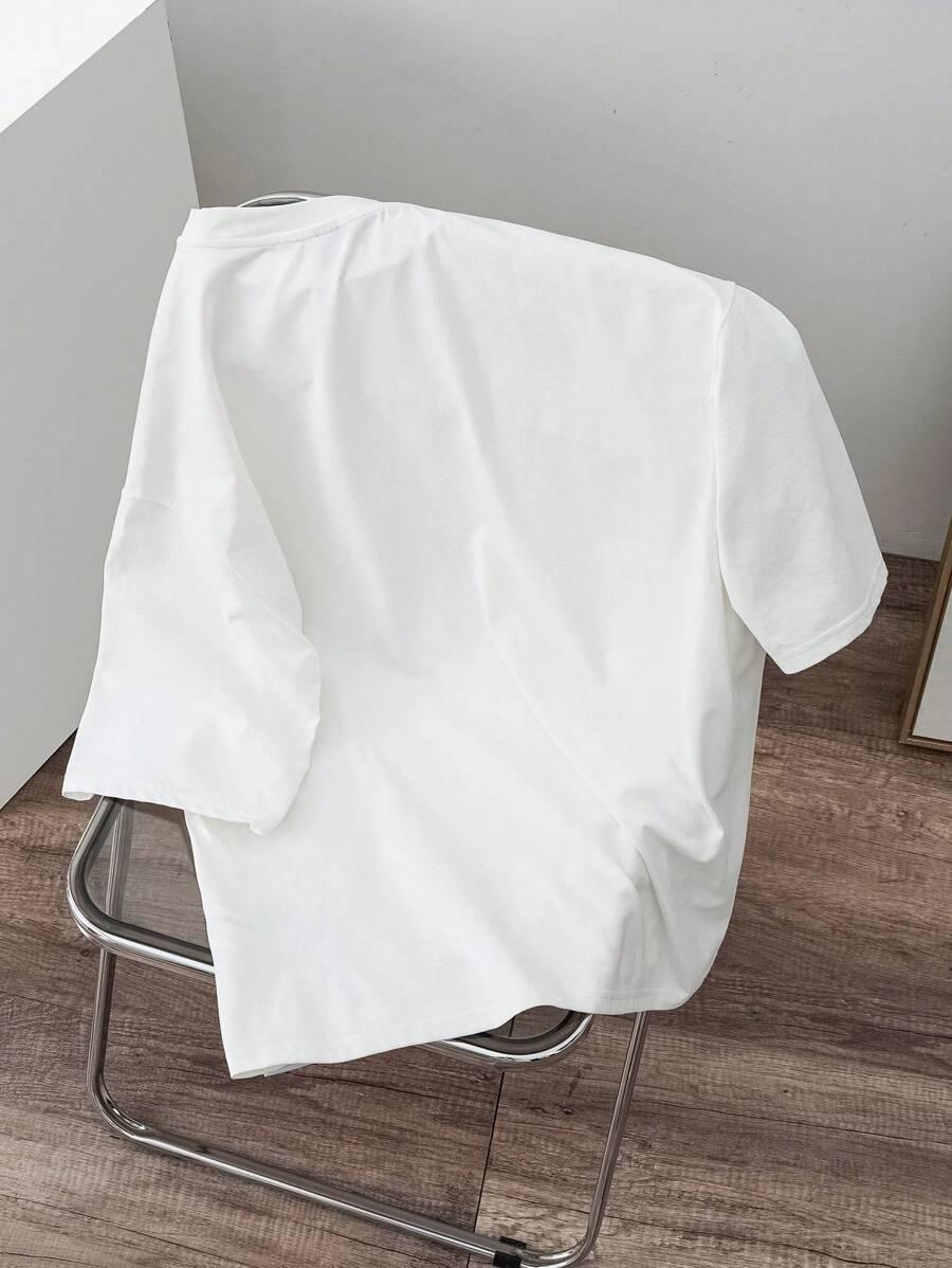biały t-shirt print