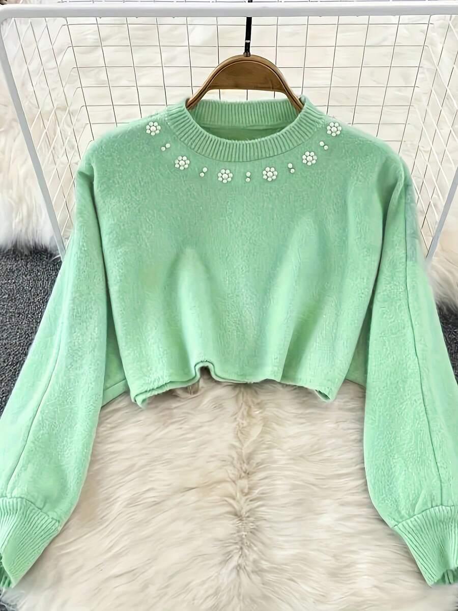 zielony komplet sukienka sweter