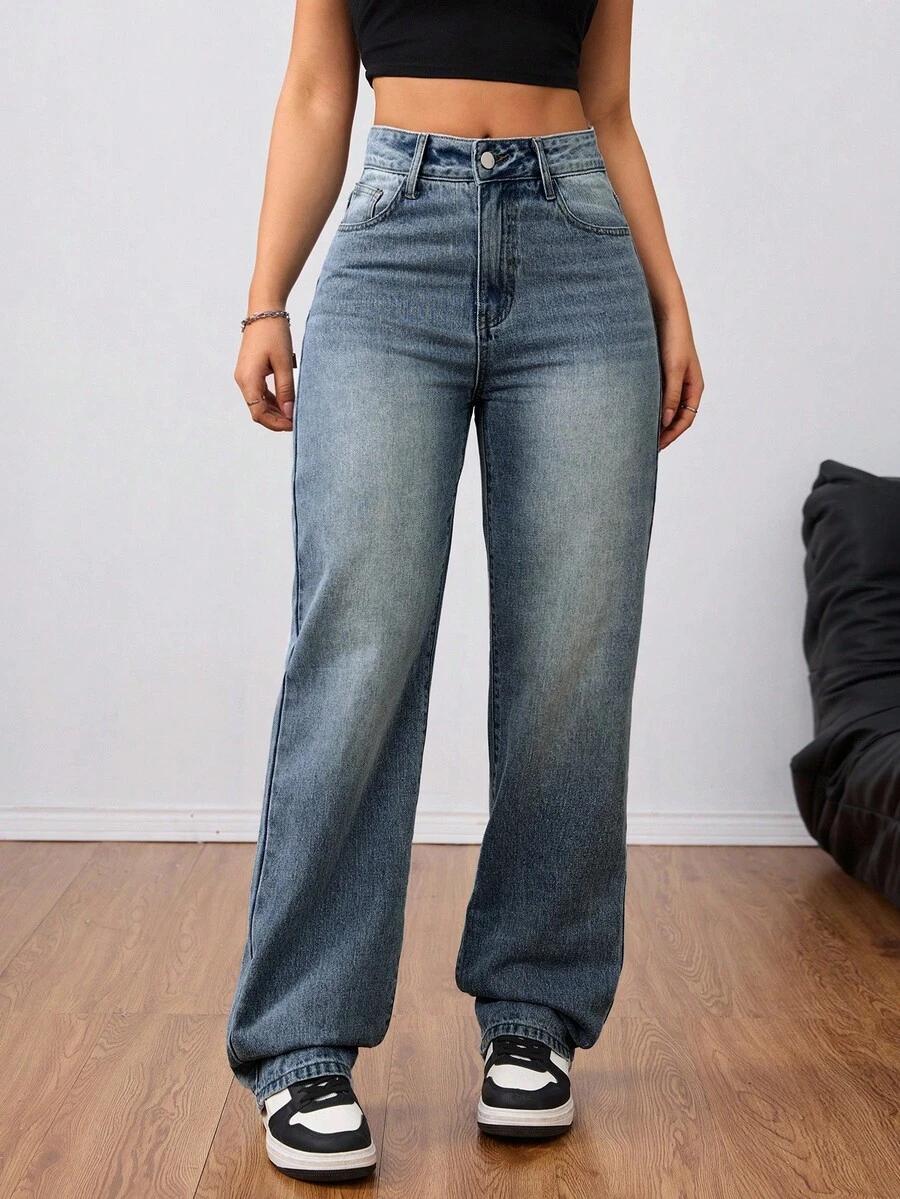 SPODNIE JEANS WYSOKI STAN