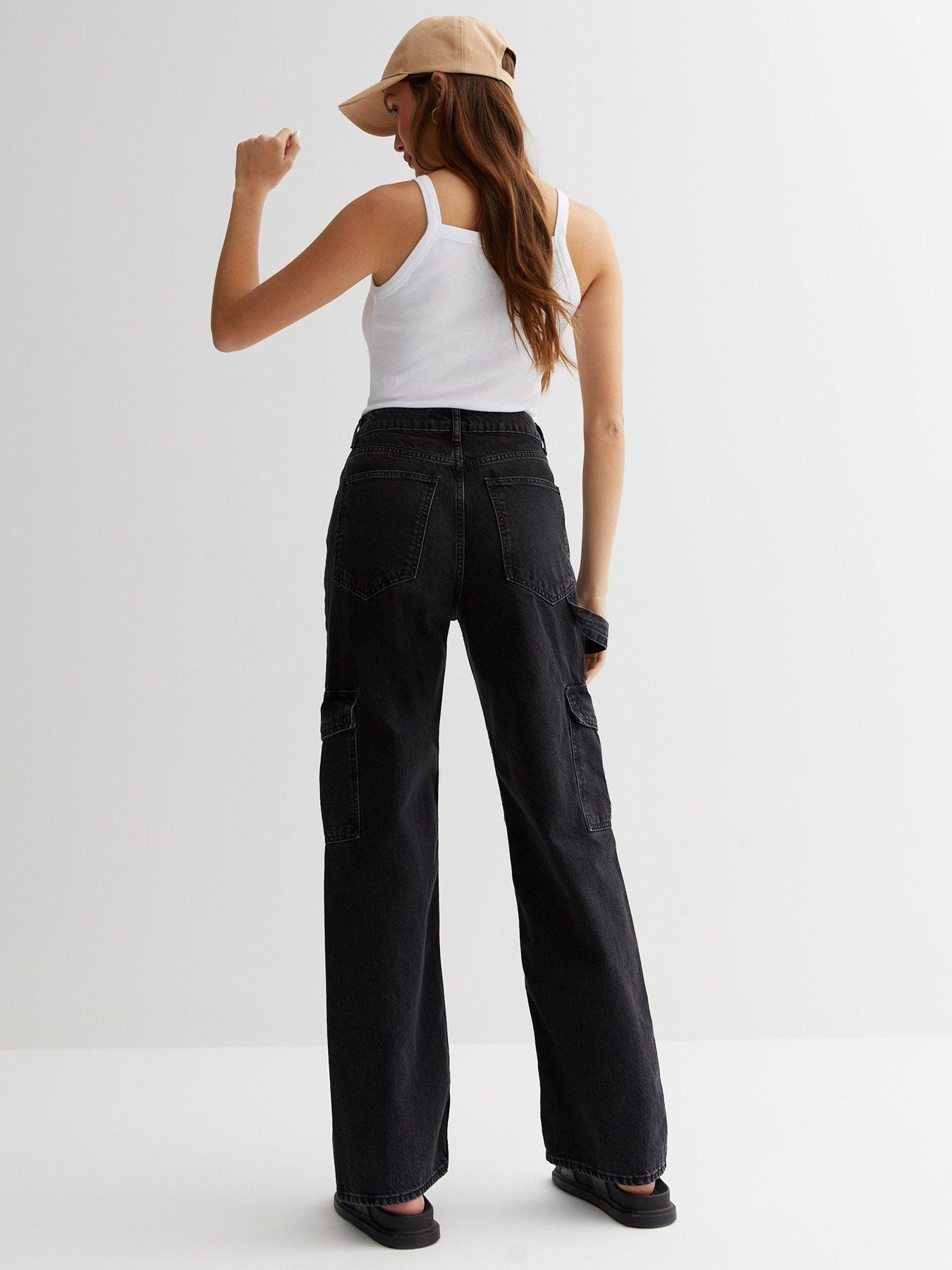 NEW LOOK JEANSY CARGO HIGH WAIST 