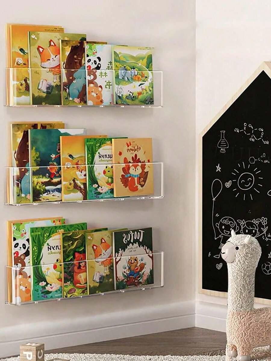przezroczysta półka ścienna 2-pack