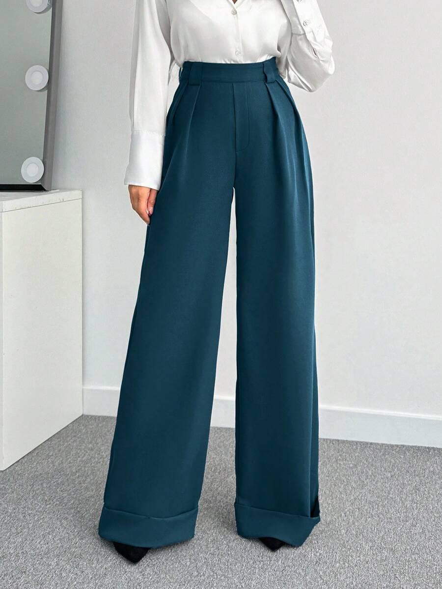 ZIELONE ELEGANCKIE SPODNIE 