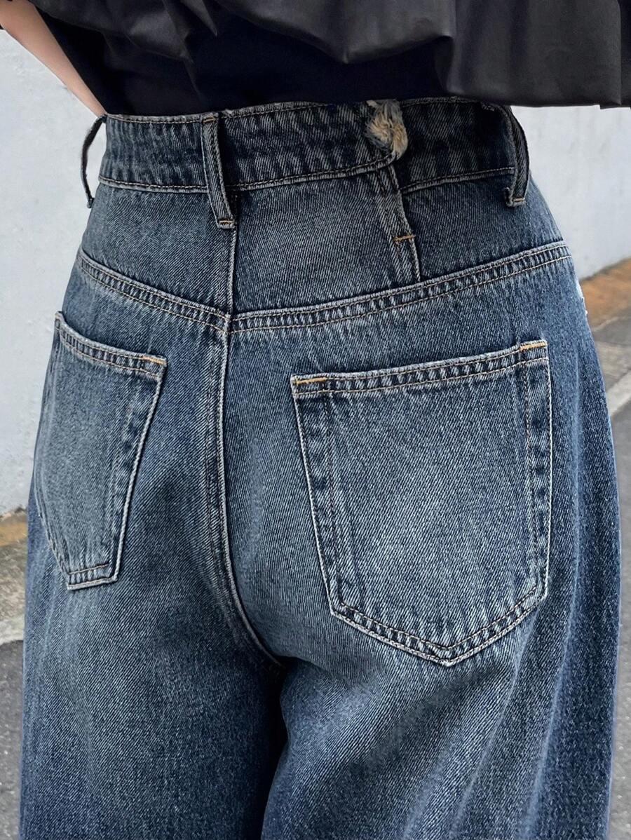 spodnie jeans wysoki stan